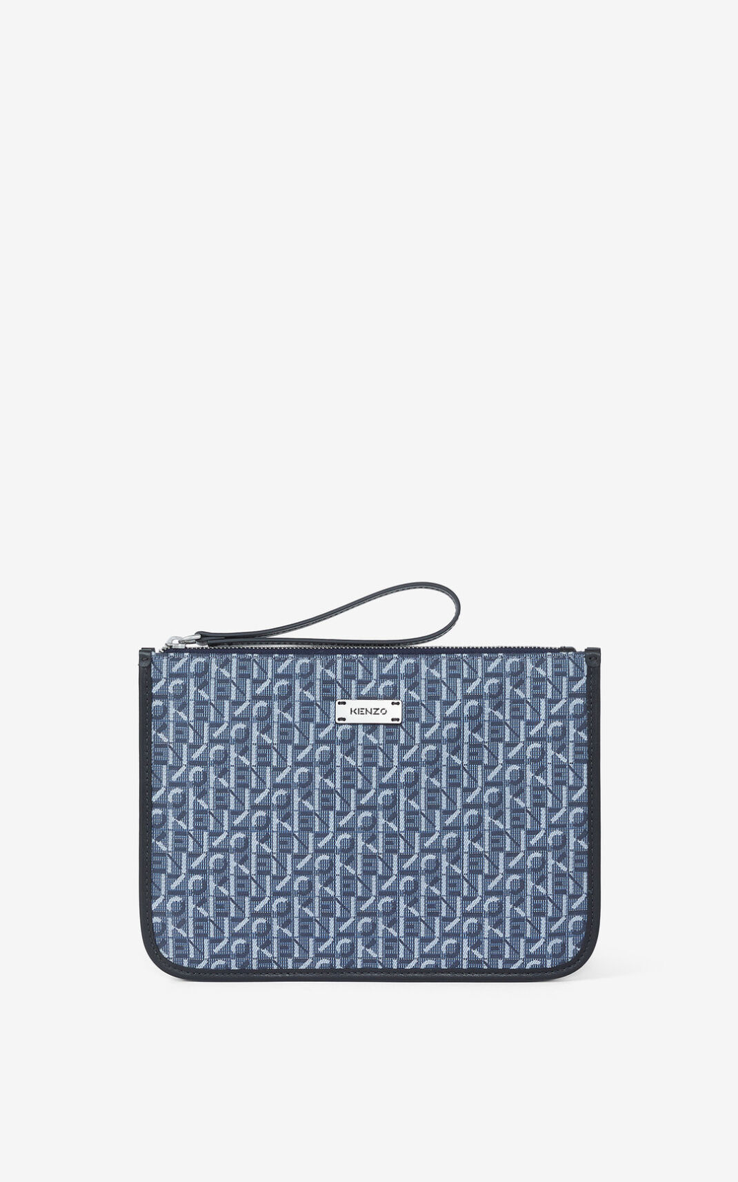 Pochette Kenzo Femme Jacquard Courier Bleu Marine Bleu LDFWJ-3075